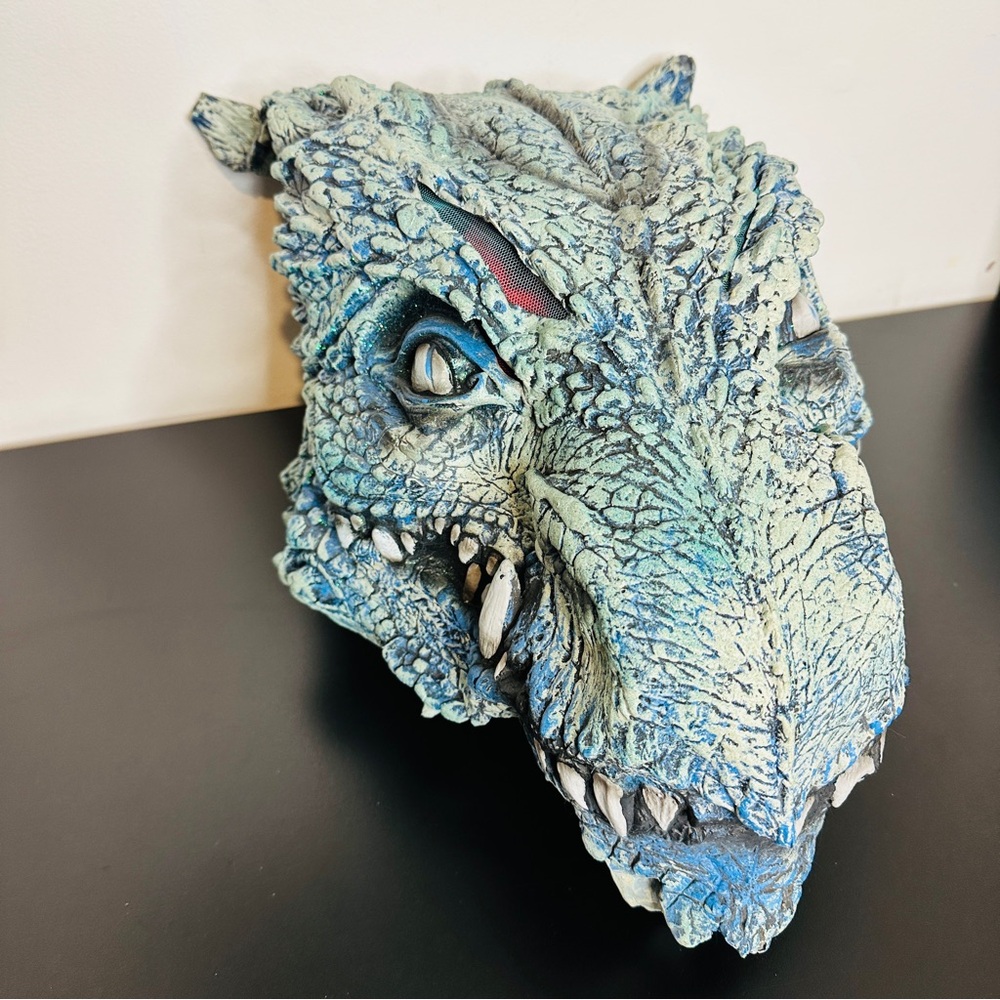 WINTER ARCTIC DRAGON COSTUME FANTASY SERPENTINE COSPLAY MASK Game of Thrones Blu - Picture 7 of 9